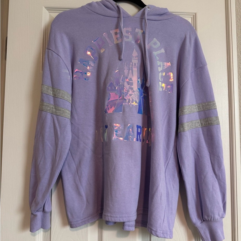Disney Purple Graphic Hoodie size Large